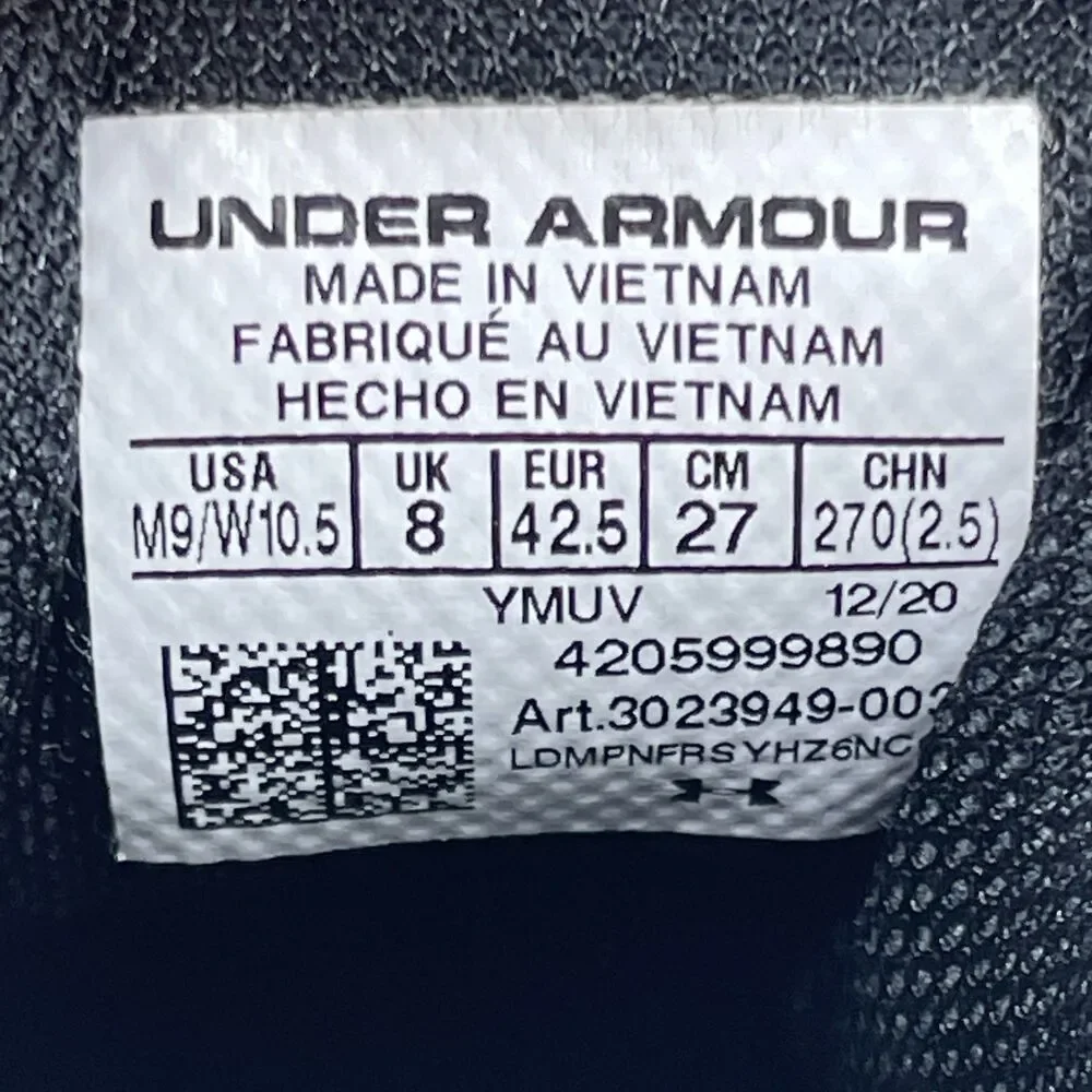 Under Armour Lockdown 5 Shoes Mens Size 9 Black Basketball Training Sneakers